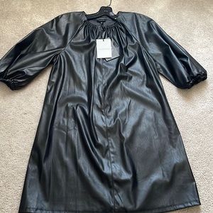 Never Worn! Who What Wear Faux Leather Dress